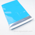 customized logo printing blue plastic self adhesive bags